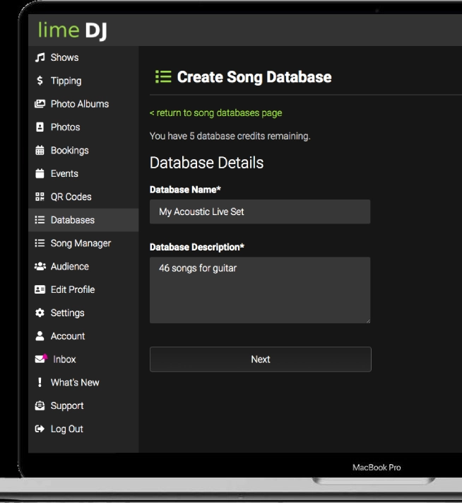 Create song database