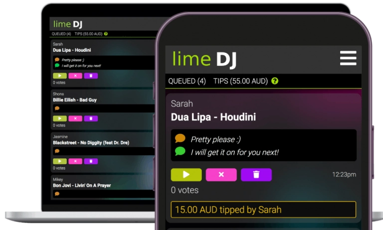 Lime DJ Song Request App