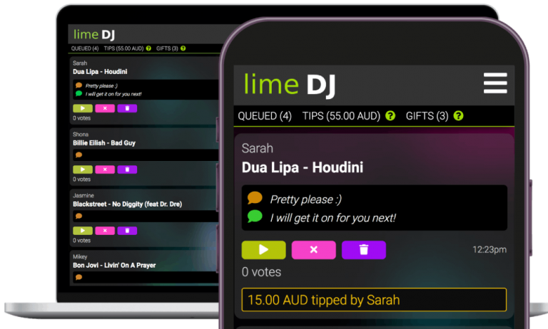 lime dj song requests app 2024