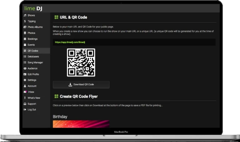 limedj qr codes