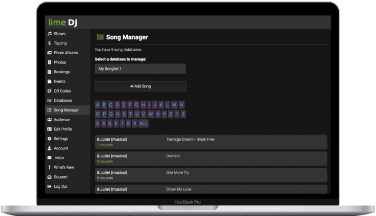lime dj song manager