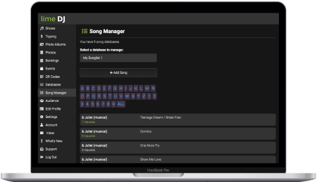 lime dj song manager