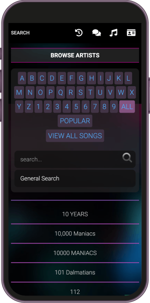 limedj songlist screen