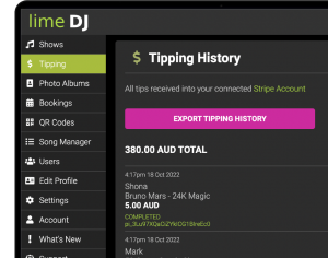 tipping history laptop